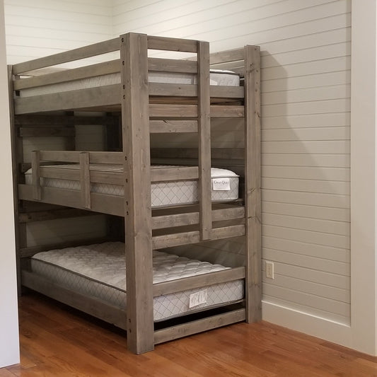 3-Peat Traditional Triple Bunk Bed