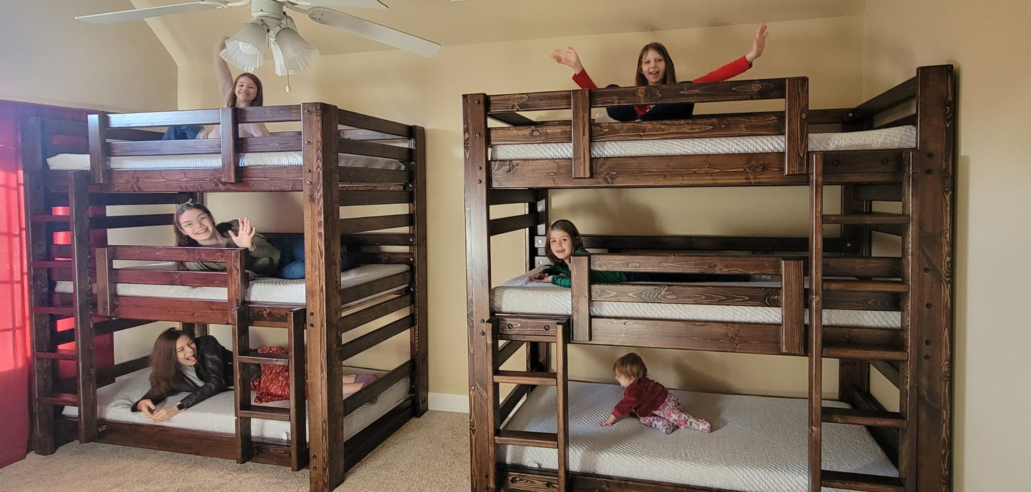 3-Peat Traditional Triple Bunk Bed