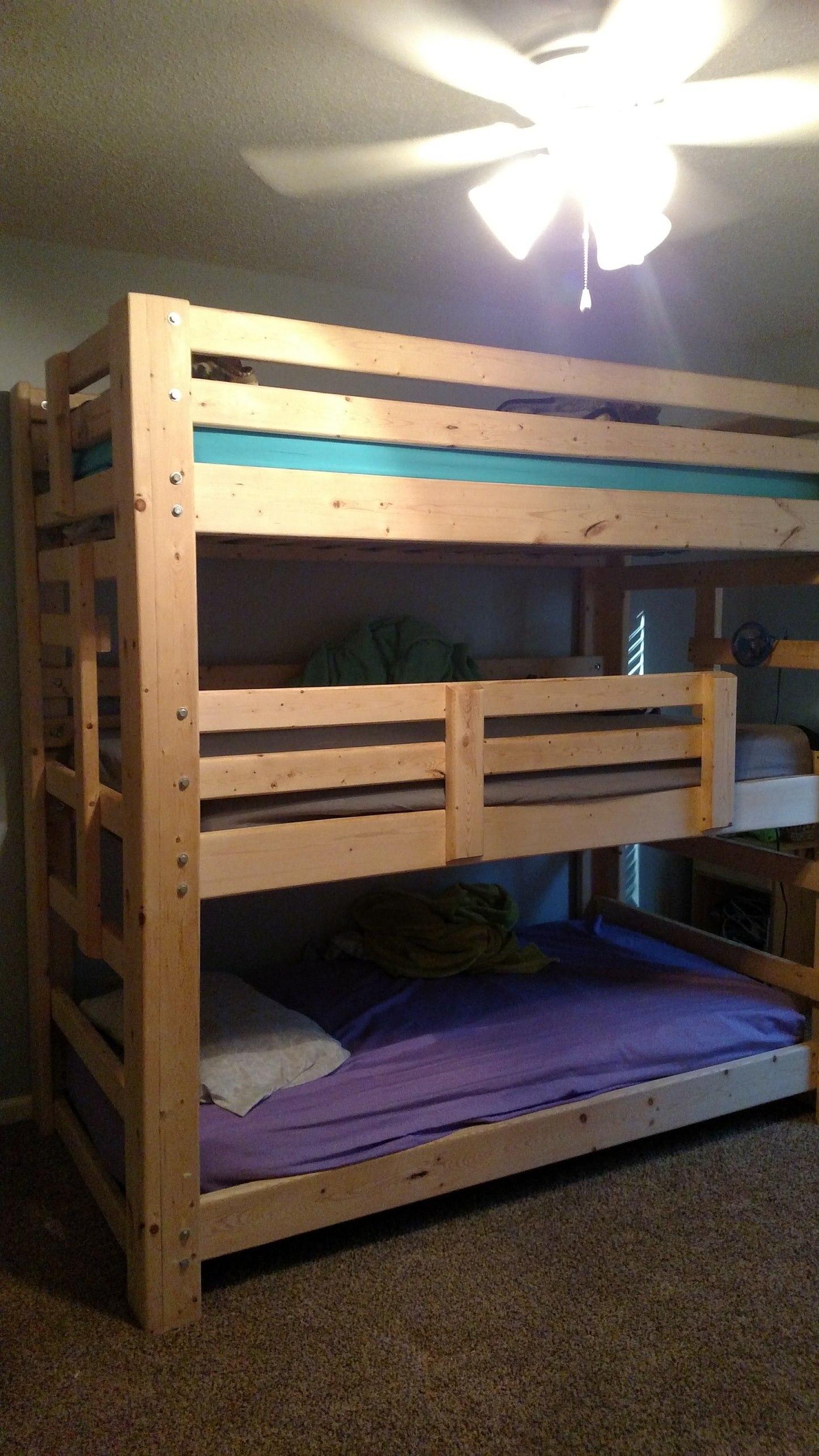 3-Peat Traditional Triple Bunk Bed